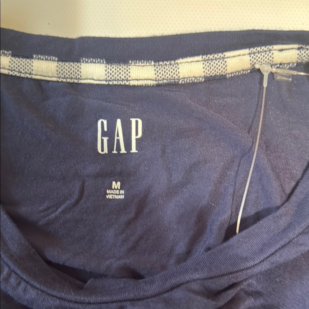 GAP Blue and White Pajama Set Relaxed Fit - Picture 2 of 16